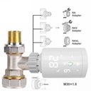 ZeegBee Термоглава за радиаторен вентил с LED индикация за температура, заряд на батериите и други