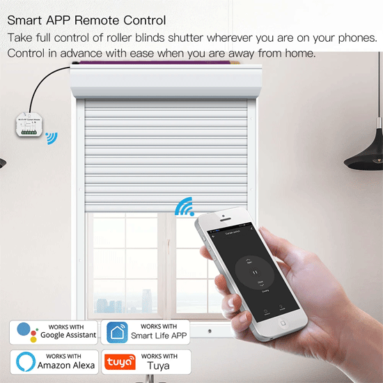 SMILE CURTAIN WiFi модул за контрол на завеси и ролетни щори, 220V
