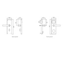 ANNA Хотелска брава, BLE, подходяща за външен монтаж,  SS304, памет последните 1000 събития, захранване 4 бр.АА батерии, механичен ключ, за безфалцови врати