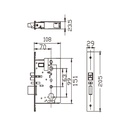 ANNA Хотелска брава, BLE, подходяща за външен монтаж,  SS304, памет последните 1000 събития, захранване 4 бр.АА батерии, механичен ключ, за безфалцови врати