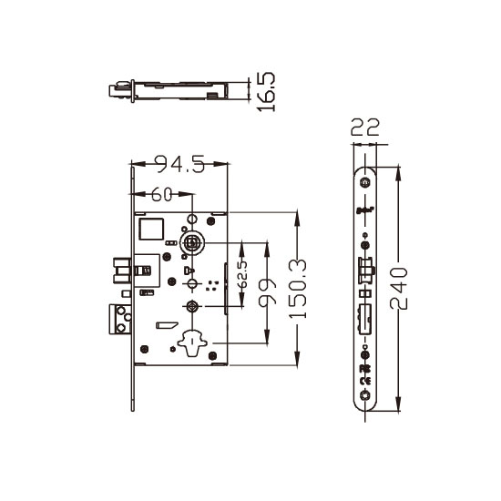 ANNA Електронна хотелска брава, подходяща за външен монтаж