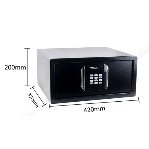 HOTELLO STAR Хотелси сейф с  електронно заключване, памет последните 100 отваряния, възможност за отдаване под наем, външни размери 200*420*370 (В*Ш*Д), осветление, черен. място за съхранение на 15"лаптоп (копие)