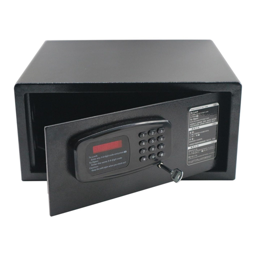 HOTELLO STAR Хотелси сейф с  електронно заключване, памет последните 100 отваряния, възможност за отдаване под наем, външни размери 200*420*370 (В*Ш*Д), осветление, черен. място за съхранение на 15"лаптоп (копие)