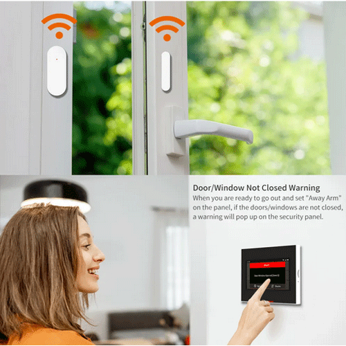 DS10 Безжичен магнитно контактен датчик 433MHz, съвместим с безжични, алармени системи (копие)