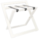 COMPACT LS Wooden folding luggage rack with leather straps