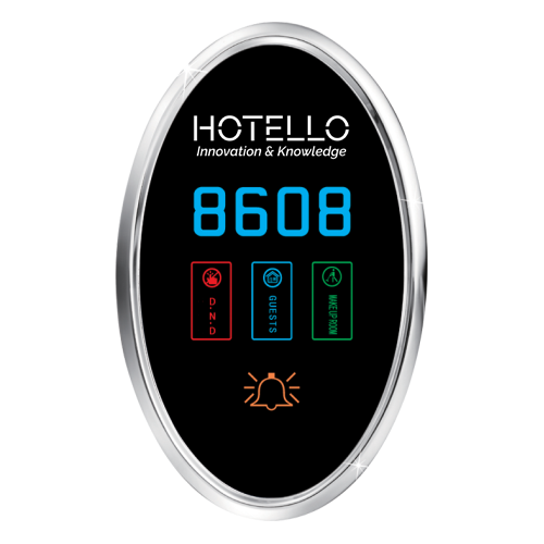 ELLIPTICO LED sign with 5 types of indication and bell