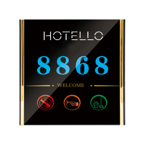 QUATRA LED signage for hotel rooms with 4 types of indication and bell
