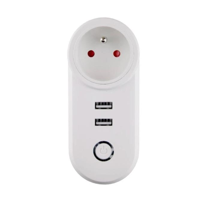 ZegBee Smart plug with 2 USB ports, EU