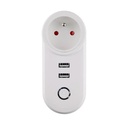 Smile ZB ZigBee Смарт Контакт Шуко, с 2 USB порта