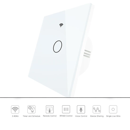 SMILE WIFI+ RF Единичен ключ за осветление
