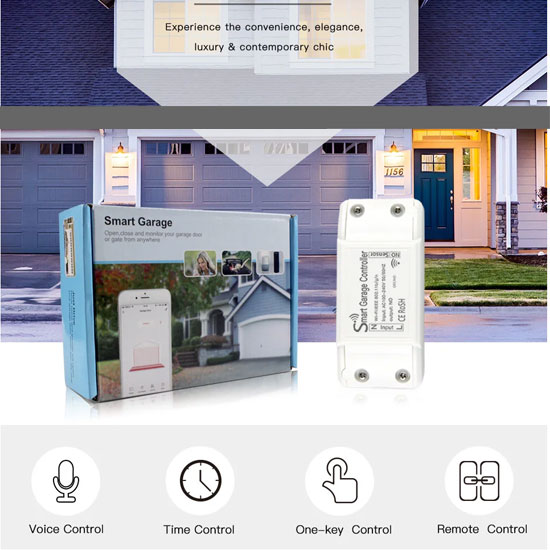 SMILE GARAGE WiFI controller for controlling garage doors