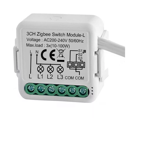 SMILE MINI ZB3  Zigbee смарт реле с дистанционно управление, 3 релета, смарт реле за осветление
