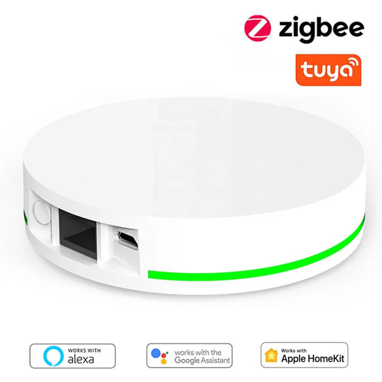 SMILE HKH Tuya/Home Kit Zigbee hub, up to 100 Zigbee devices, voice control- Siri, Google, Alexa