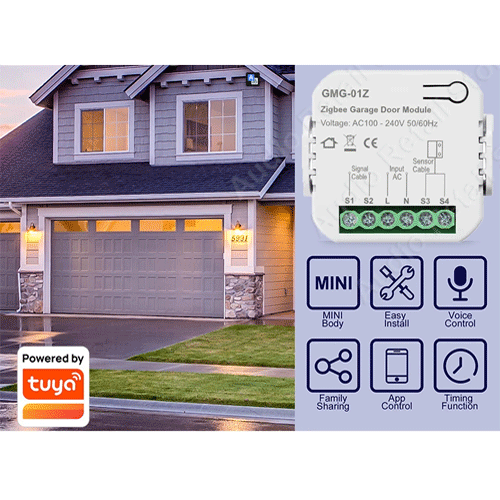 SMILE GARAGE G-01Z ZigBee smart controller for motorized garage door
