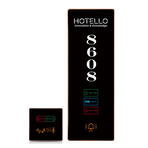 [ZINCARO C] ZINCARO set of LED signage for hotel rooms with 5 types of indication and bell