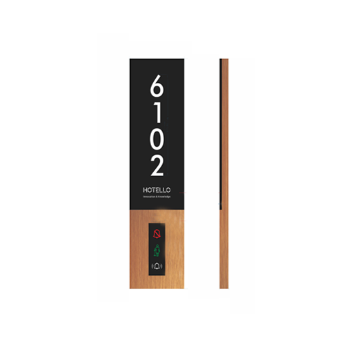 WOODEX LED signage for hotel rooms with 4 types of indication and bell