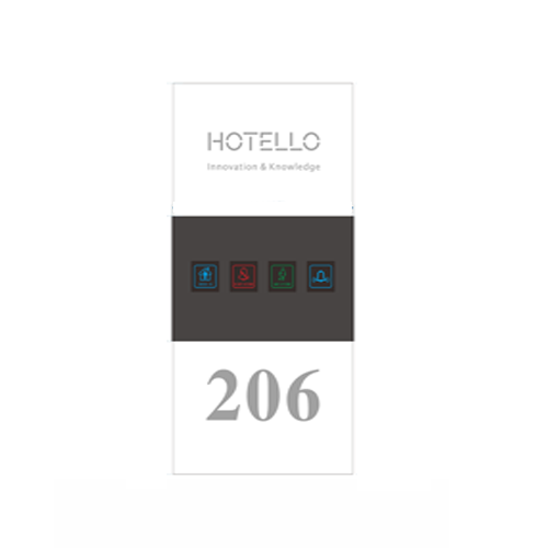 CRYSTABEL LED signs for hotel rooms with 5 types of indication and bell
