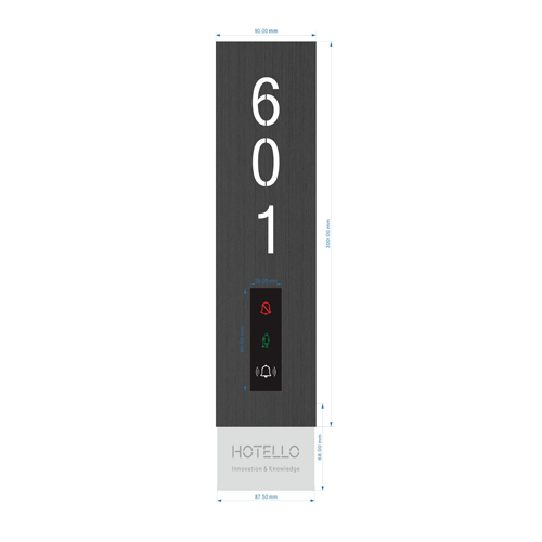 DOORLADE LED sign with 4 types of indication and bell