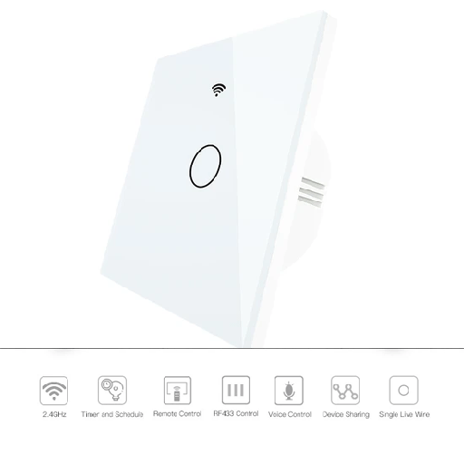 [460000050] SMILE WIFI+ RF Единичен ключ за осветление