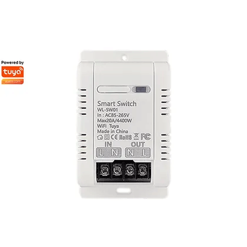 [460000076] SMILE W20A WiFi електрически превключвател с едно реле, Max 20A 220V