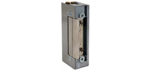 [RGAC-N-12RN] Електромагнитен насрещник Fail Safe (отваря при отпадане на напрежението) изработен от некорозиращ материал, натиск до 330 кг,  подходящ за леви и десни врати, за дървени и метални врати,регулируемо резе, 12VDC, 240mA къса планка (150Дх285Шх35В)mm,  тъмно